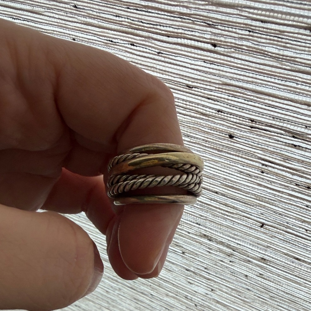 David Yurman Silver and Gold Ring - Picture 4 of 4